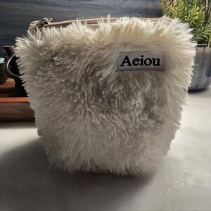AEIOU Fluffy Pouch